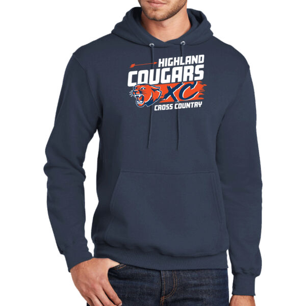 Highland Cross Country 2026 Logo 1 - Tall Core Fleece Pullover Hooded Sweatshirt Thumbnail