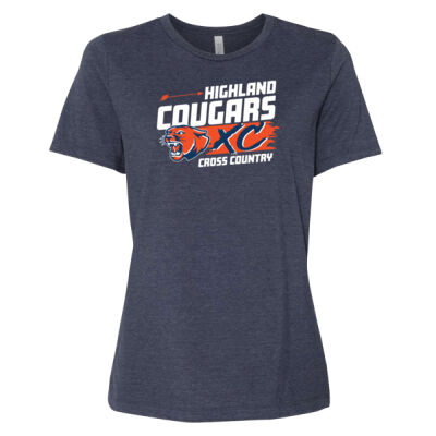 Highland Cross Country 2026 Logo 1 - Women’s Relaxed Fit Heather CVC Tee Thumbnail