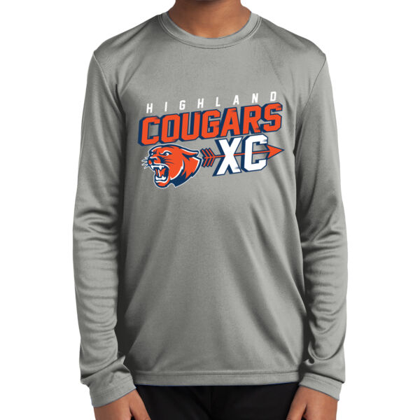 Highland Cross Country 2026 Logo 2 - Youth Long Sleeve PosiCharge ® Competitor Tee Thumbnail