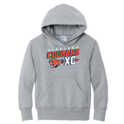 Highland Cross Country 2026 Logo 2 - Youth Core Fleece Pullover Hooded Sweatshirt Thumbnail