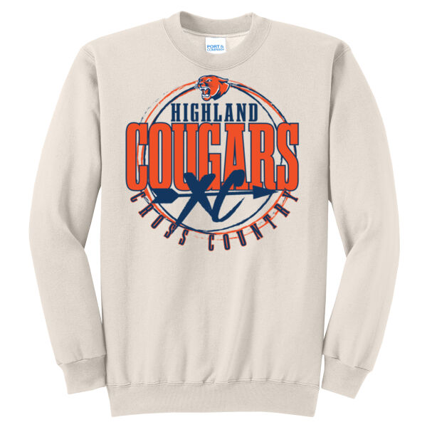 Highland Cross Country 2026 Logo 3 - Core Fleece Crewneck Sweatshirt Thumbnail