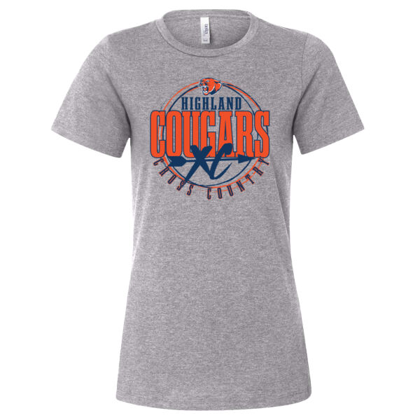 Highland Cross Country 2026 Logo 3 - Women’s Relaxed Fit Heather CVC Tee Thumbnail