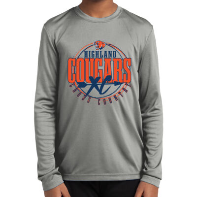 Highland Cross Country 2026 Logo 3 - Youth Long Sleeve PosiCharge ® Competitor Tee Thumbnail