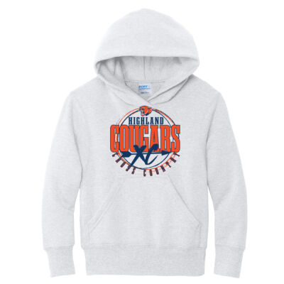 Highland Cross Country 2026 Logo 3 - Youth Core Fleece Pullover Hooded Sweatshirt Thumbnail
